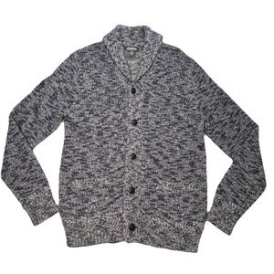 Bonobos Slim Fit Shawl Collar Cardigan Sweater Men's M Blue Gray Wool Blend